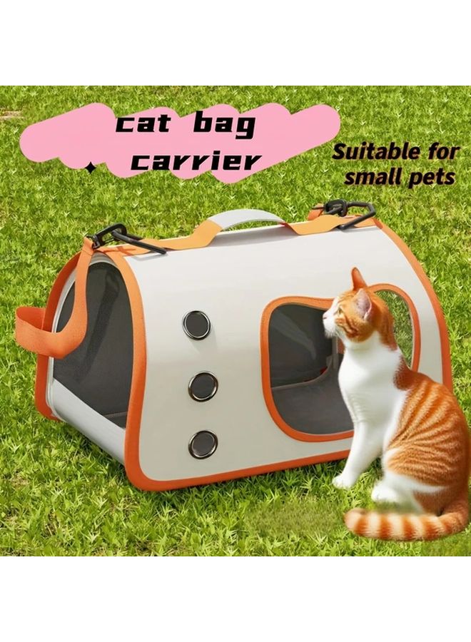 حقيبة ظهر وردية لحمل الحيوانات الأليفة محمولة قابلة للتنفس خفيفة الوزن للقطط والكلاب الصغيرة للسفر - Image 2
