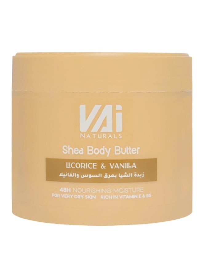 VAI 10 قطع زبدة الشيا للجسم برائحة العرقسوس والفانيليا ترطيب مغذي يدوم 48 ساعة للبشرة شديدة الجفاف غنية بفيتامين هـ - Image 2