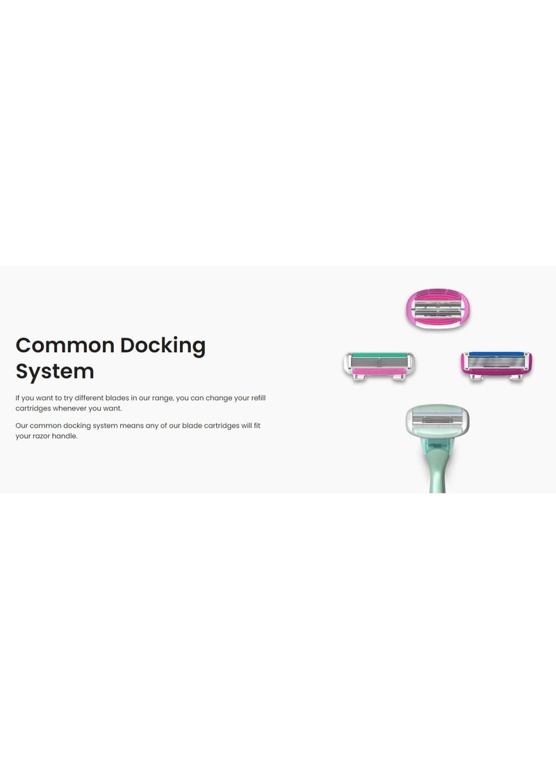 DORCO Eve3 Razor Smooth 1 Razor Handle And 2 Long-Lasting Razor Blade Refills - Image 4