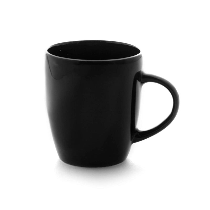 Saaikee طقم أكواب شاي وقهوة سايكي من الصين العظمية حجم كبير 220 مل 6 قطع أسود - Image 2