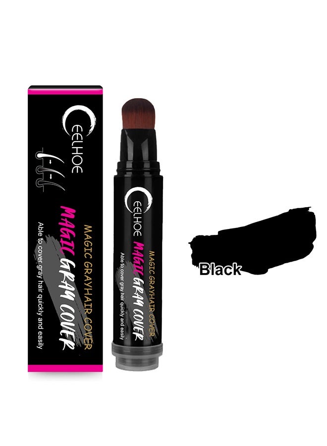 إيلهو غطاء رمادي سحري، قادر على تغطية الشعر الرمادي بسرعة وسهولة، صالون شعر قابل للغسل ومصنوع من نباتات، بدون ضرر وتغيير لون الشعر الفاتح، اللون الأسود - Image 2