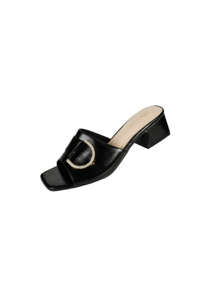 ZAYNA 221-176 Zayna Ladies Block Heel Sandals 23BXG103 Black