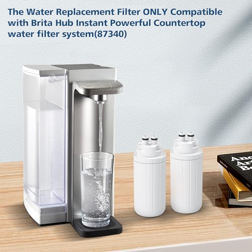 Beckacher 2Pack Water Filter Replacement Compatible with Brita Hub Instant Powerful Countertop Water Filter Device Lasts Six Months or 120 Gallons Replace Filter Model Number CTO1 - Image 3