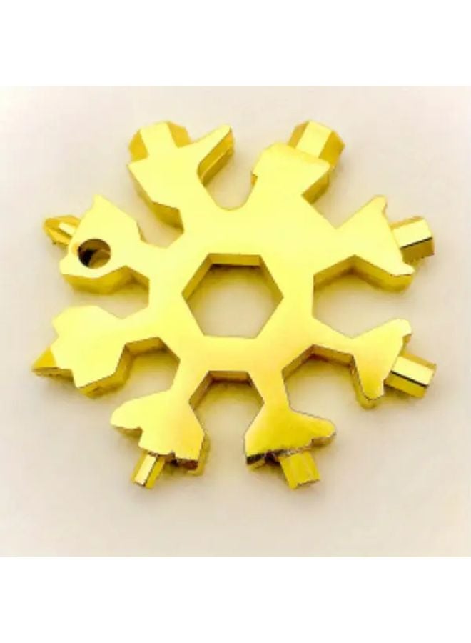 18 في 1 مفتاح ثلج متعدد الوظائف من الفولاذ المقاوم للصدأ الذهبي مجموعة مفاتيف سداسية محمولة - Image 1