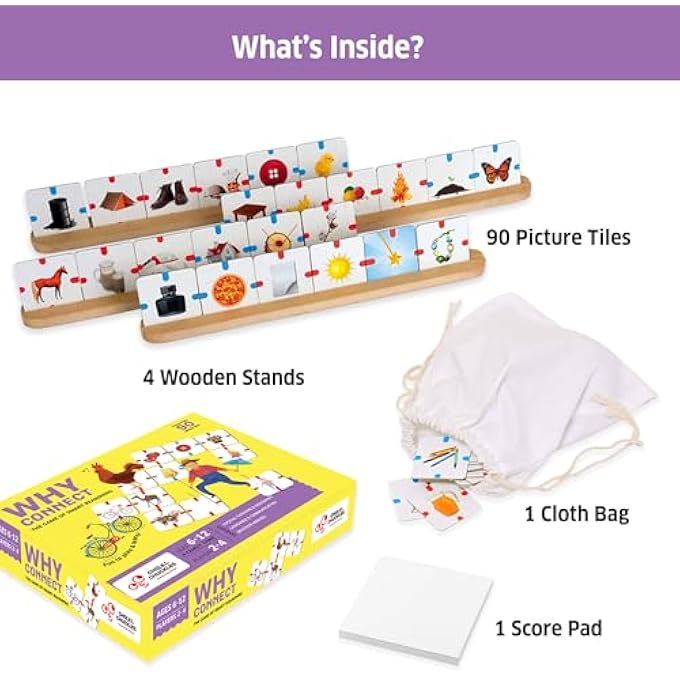 CHALK AND CHUCKLES Why Connect Board Game 24 Players Ages 6 Super Fun Family Game Gifts for Kids 5 Years - Image 5