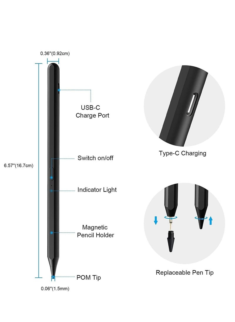 FARROBIZZ iPad Pencil【NO.1 Sales in US&EU】,13 Mins Fast Charge Stylus Pen for iPad with Palm Rejection for 2018-2024 iPad Air 3/4/5/M2, iPad Mini 5/6, iPad 6/7/8/9/10, iPad Pro 11",12.9"&M4  - Image 3
