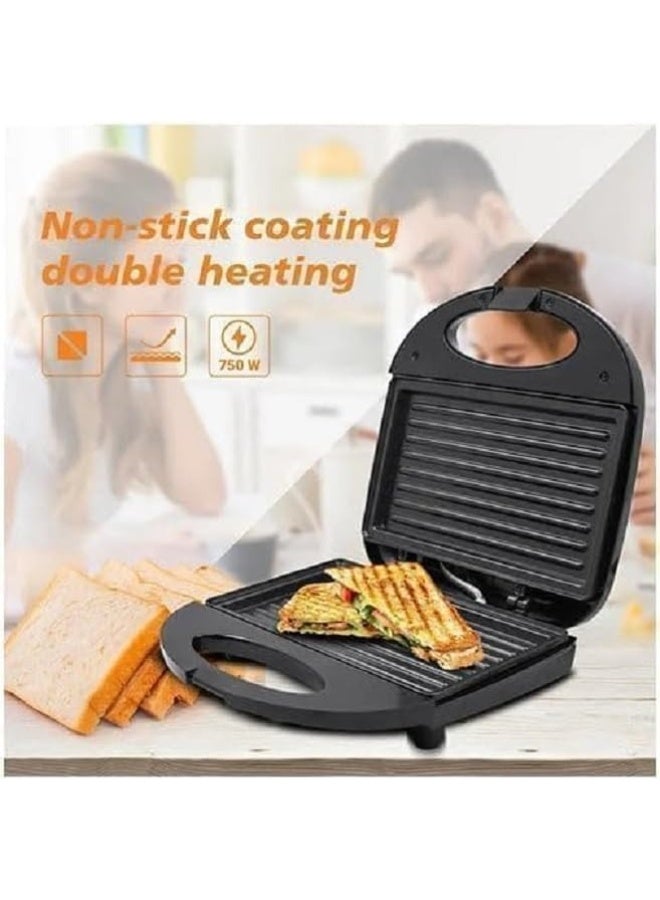 JAMAKY 1500W Stainless Steel Sandwich Maker – Non-Stick Plates, Cool Touch, Indicator Light JMK2019 - Image 2