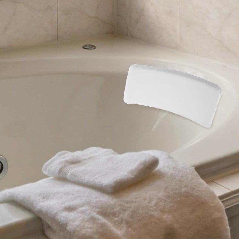1pc Sponge Bathtub Pillow Bathtub Cushion Spa Bath Pillow for Shoulder Neck Support (White) - Image 4