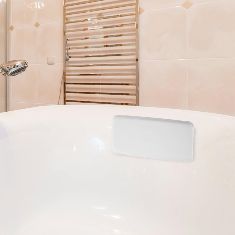 1pc Sponge Bathtub Pillow Bathtub Cushion Spa Bath Pillow for Shoulder Neck Support (White) - Image 3