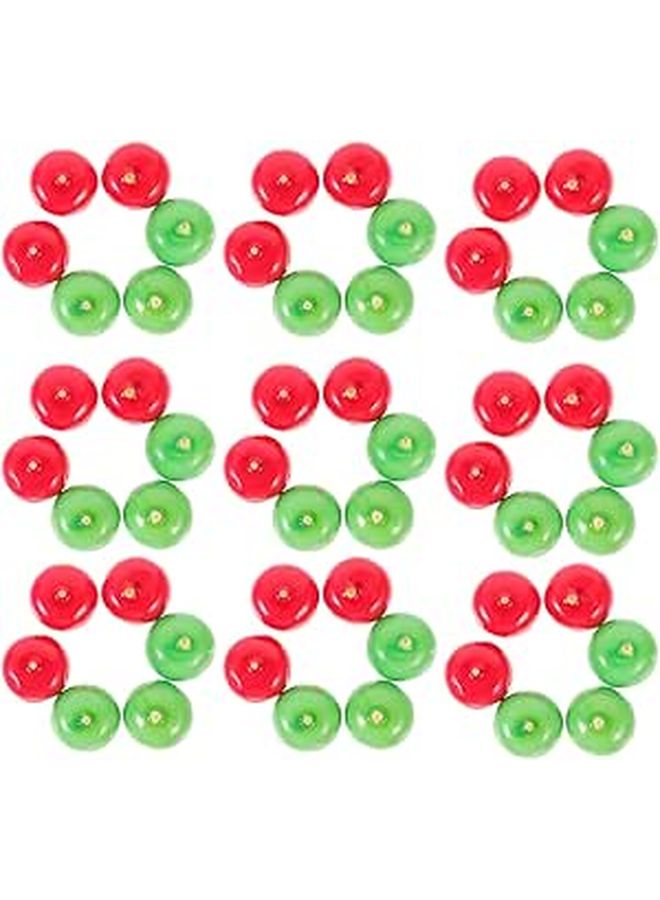 120Pcs Mini Foam Apples 2cm Red Green Artificial Fruit Decor For Home Kitchen Party - Image 1