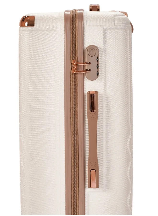 LIMRA Luggage set 5 pieces travel Bags with a distinctive design from Beige/gold