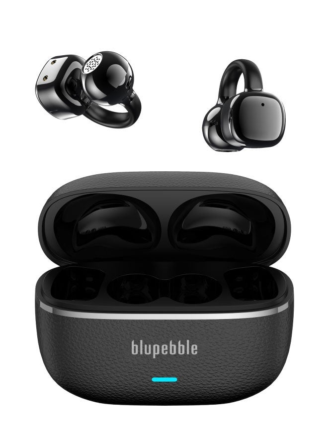 blupebble TuneFlow Wave Open Ear Ring True Wireless Earbuds Bluetooth 5.4 – Lightweight OWS Clip-On Wireless Earphones with Deep Bass, Touch Control & Waterproof Sports Design – Open Ear Headphones for Running, Workout, Gaming & Calls - Image 1