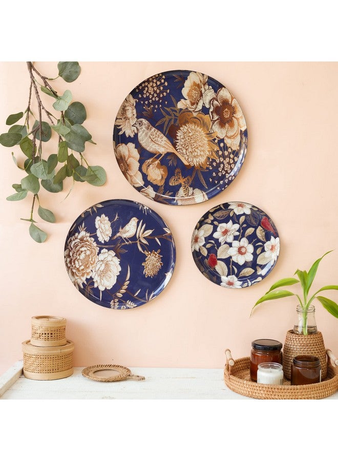 RITUALISTIC Oriental Bloom Madhubani Wall Plate for Home Decoration | Wall Decor item for living room | Metal Wall Décor | Gift item for unisex | Wall Art | Wall showpiece | Home Décor | Set of 3 - Image 3