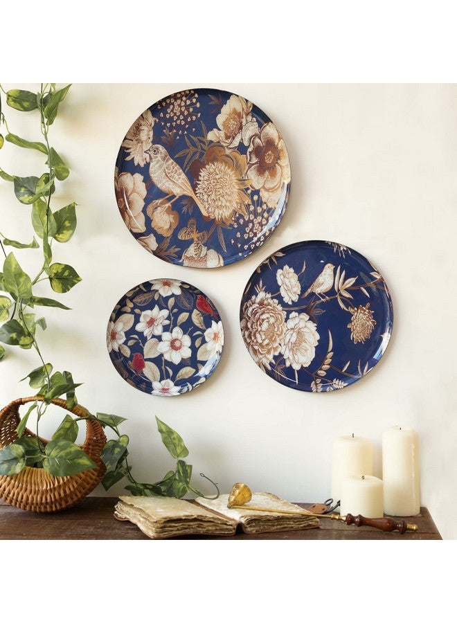 RITUALISTIC Oriental Bloom Madhubani Wall Plate for Home Decoration | Wall Decor item for living room | Metal Wall Décor | Gift item for unisex | Wall Art | Wall showpiece | Home Décor | Set of 3 - Image 2