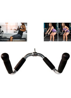 SportQ Pull Down Bar, Multi-Exercise Cable Attachment Bar, Steel Tricep Press Bar with Rubber Handles and Swivel Hanger Cable Stabilization Bar Cable handle  - Image 2