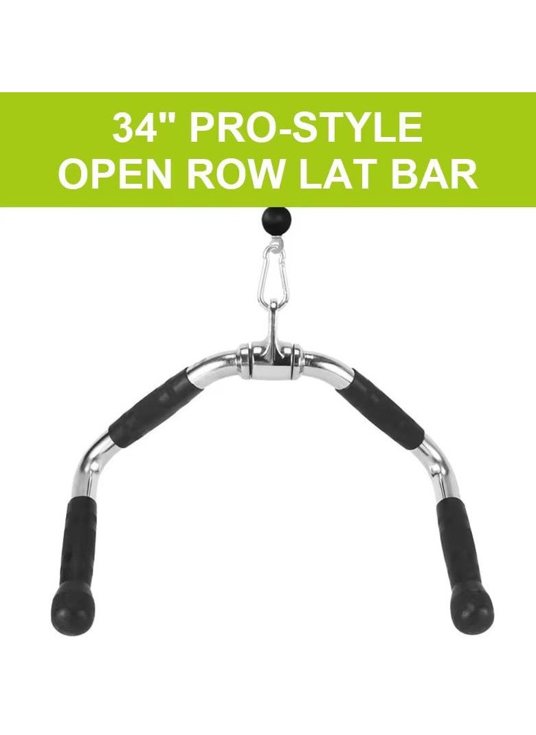 Pull Down Bar, Multi-Exercise Cable Attachment Bar, Steel Tricep Press Bar with Rubber Handles and Swivel Hanger Cable Stabilization Bar Cable handle - pzsku/ZD3C19CE1B8DB22ECEFC5Z/45/_/1734790264/e78bd0af-8ed6-45be-a6e6-e8be0c8372d8
