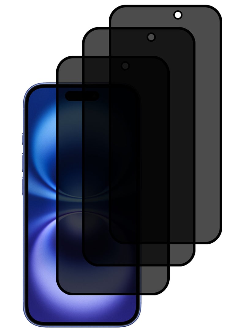 CATANES 3 PCS of Premium Privacy Screen Protector for iPhone 17 Air, Anti-Spy Tempered Glass HD Clear View Easy Installation - Image 3