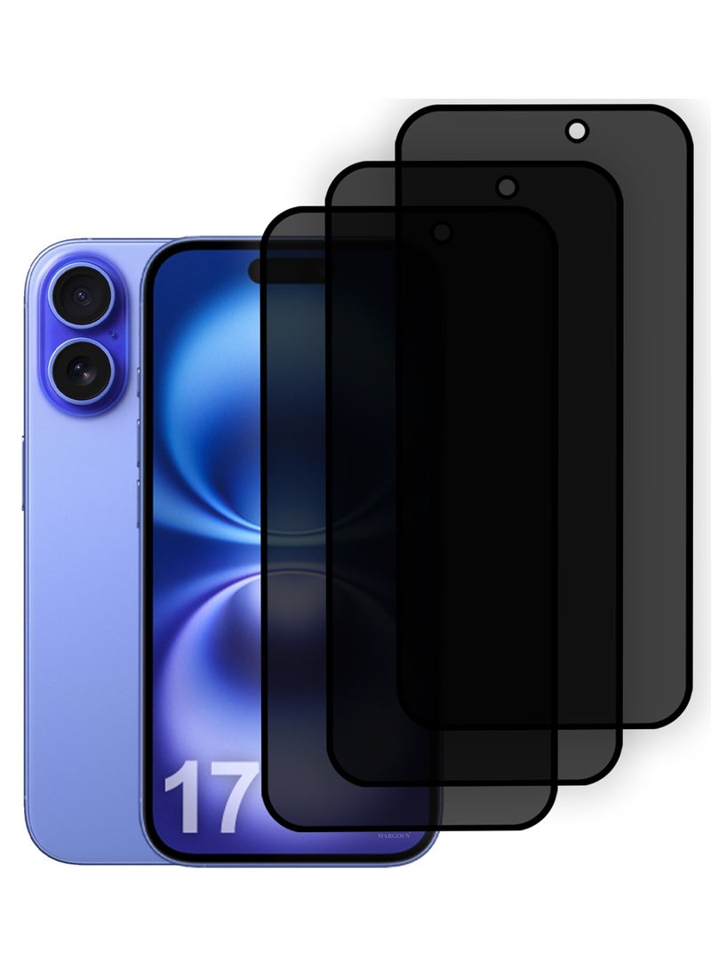 CATANES 3 PCS of Premium Privacy Screen Protector for iPhone 17 Air, Anti-Spy Tempered Glass HD Clear View Easy Installation - Image 1