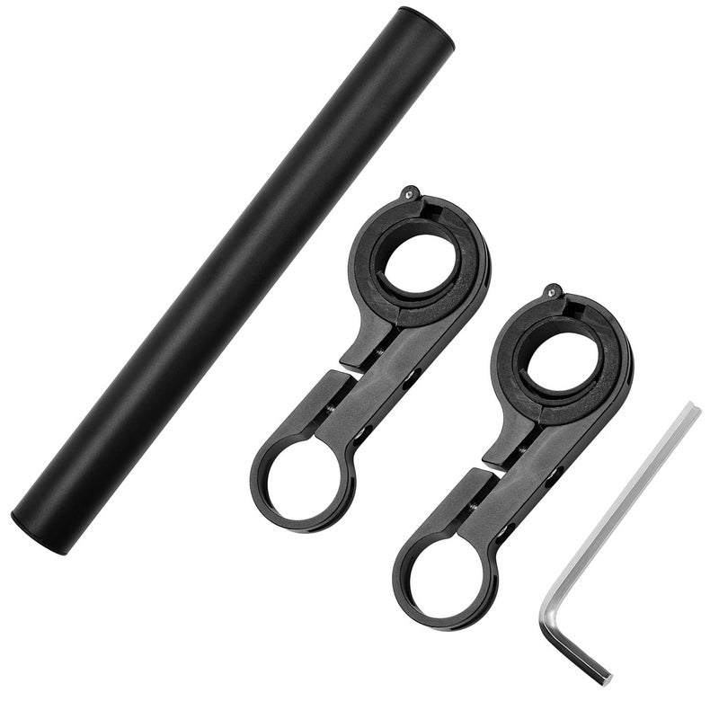Lystin Bike Handlebar Extender, Lightweight Durable Aluminum Alloy Double Bicycle Handlebar Extension Bracket for Holding Motorcycle E-Bike Lamp Speedometer (Aluminum Alloy) - Image 3