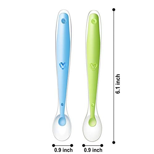 PandaEar Baby Silicone Soft Spoons| Training Feeding for Kids Toddlers Children and Infants| BPA Free 6 Pack| Baby Led Weaning Spoon| Gum-Friendly First Stage - Image 3