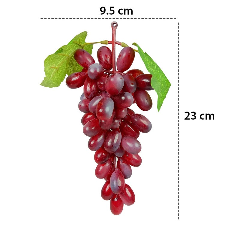 Crystu Hanging Artificial Grapes with Leaves Plastic Fake Fruit Food Home Decor for Table Decoration Combo Pack of 3 pc - Image 4