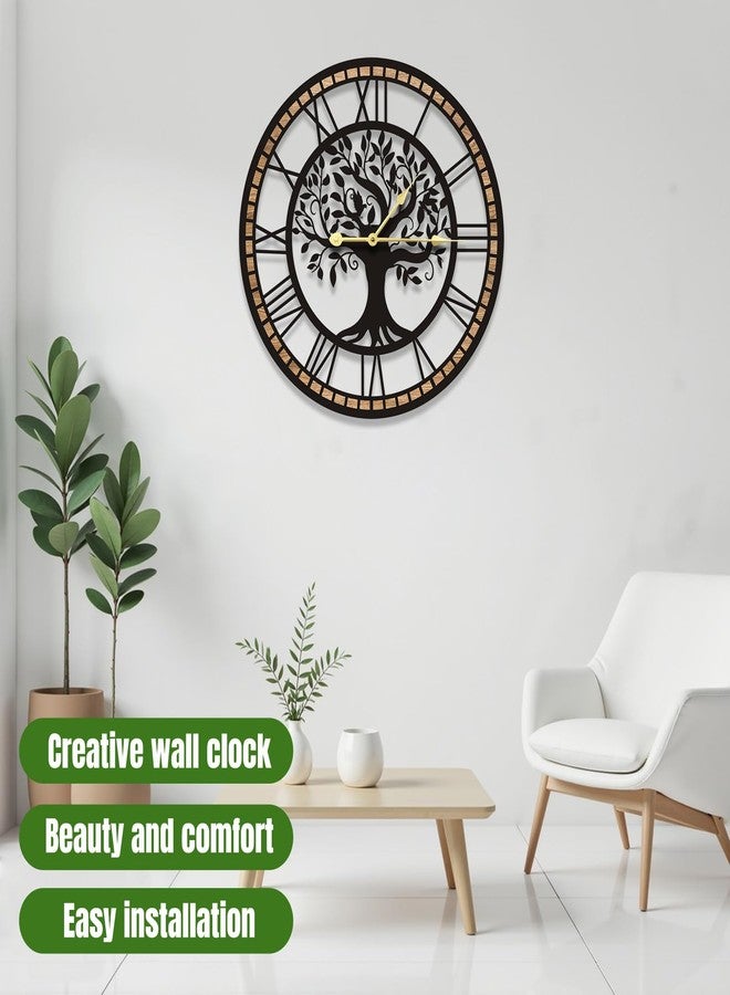 GEXHSRGD Wall Clocks for Living Room Decor - Tree of Life Big Wall Clock, Quiet and No Ticking Suitable for Wall Decor, Living Room Decoration, Kitchen Decoration (16 in) - Image 5