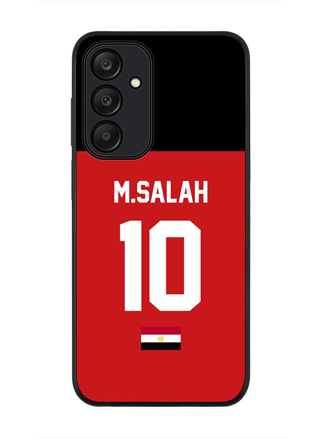 Stylizedd Rugged Black edge case for Samsung Galaxy A25, Slim fit Soft Case Flexible Thin Cover- Football Team-Egypt, Player Name-M.Salah - Image 1