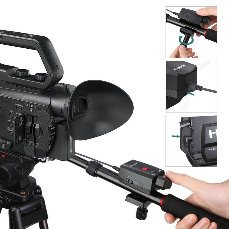 AODELAN Lanc Camcorder Zoom Controller - Video Camera Zoom and Video Recording Remote Control with 2.5mm Jack Cable for Sony 190P 150P 198P VX2000E for Canon for Panasonic Camera - Image 2