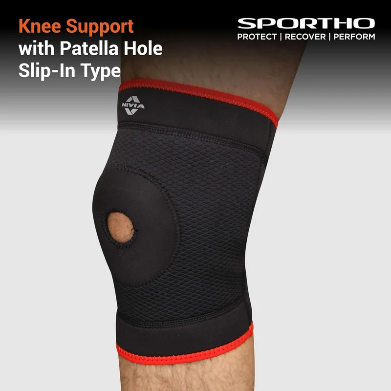 نيفيا Nivia Orthopedic Knee Support - Large (Black/Red)