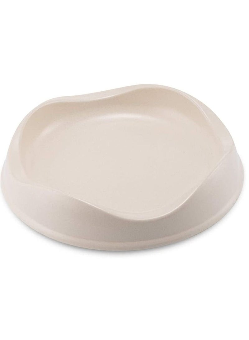 Beco Pets وعاء طعام وماء للقطط مصنوع من الخيزران بشكل مستدام آمن لغسالة الصحون بيج 250 مل - Image 1