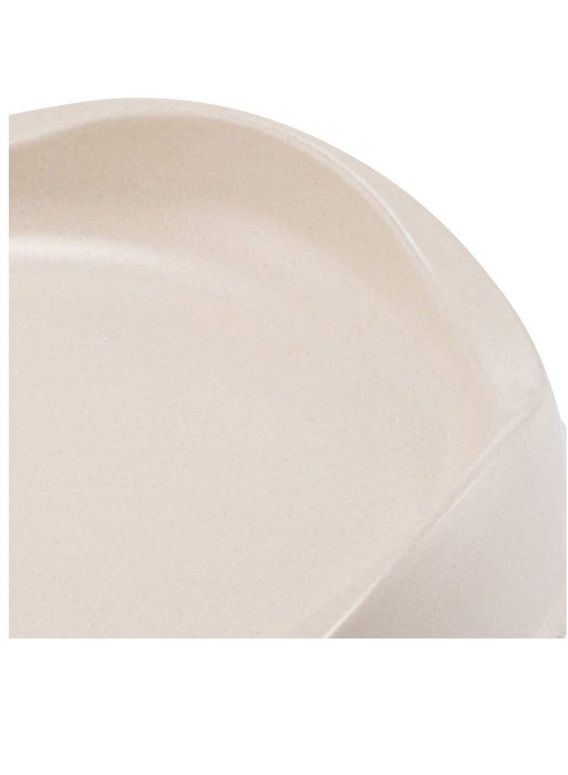 Beco Pets وعاء طعام وماء للقطط مصنوع من الخيزران بشكل مستدام آمن لغسالة الصحون بيج 250 مل - Image 2