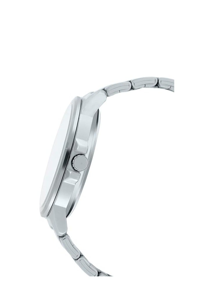 كاسيو ساعة رجالي انتيسر أنالوج MTP-V300D-7AUDF - 40 ملم - فضي - Image 2