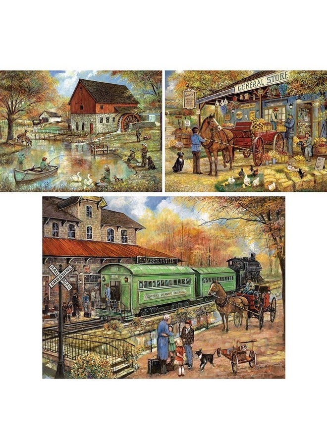 Bits and Pieces Bits and Pieces - Value Set of Three (3) - 300 Piece Jigsaw Puzzles for Adults - 300 pc Large Piece Puzzles Designed by Artist Ruane Manning - 18” x 24”  - Image 2