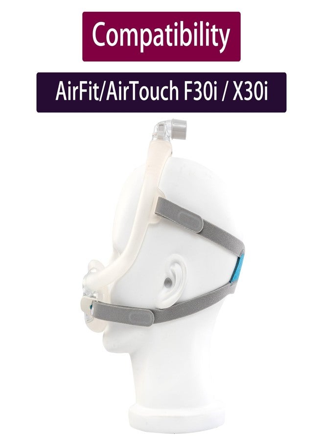 ULSEIGN حزام بديل لغطاء الرأس من ULSEIGN لقناع الوجه الكامل لجهاز ResMed AirFit/AirTouch F30i / X30i CPAP مع مشابك مغناطيسية - عبوة من قطعتين - Image 2