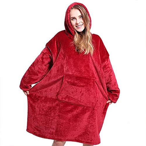 Maharsh Oversized Hoodie Blanket Women Ultra Plush Fleece with Soft Sherpa Reversible Warm Cosy Comfy Wearable Hooded Giant Sweatshirt Throw for Girls Adults Men Boys Kids Big Pocket - Image 3