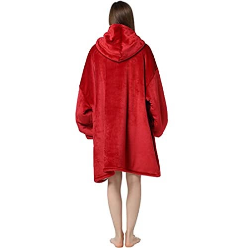 Maharsh Oversized Hoodie Blanket Women Ultra Plush Fleece with Soft Sherpa Reversible Warm Cosy Comfy Wearable Hooded Giant Sweatshirt Throw for Girls Adults Men Boys Kids Big Pocket - Image 2