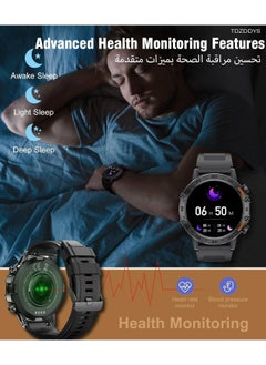 TDZDDYS Play Video Smart Watch for Men(Answer/Make Call), TDZDDYS 1.39" HD Screen, 400mAh Battery, 5ATM Waterproof, Fitness Tracker, 100+ Sports Modes, Heart Rate & Blood Pressure Monitoring  - Image 3
