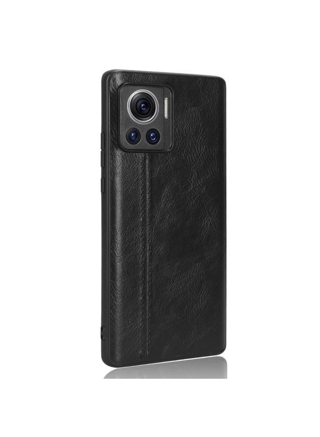 S-TOP Case For Motorola Edge 30 Ultra / Moto X30 Pro Sewing Cow Pattern Skin PC + PU + TPU Phone Case - Image 3