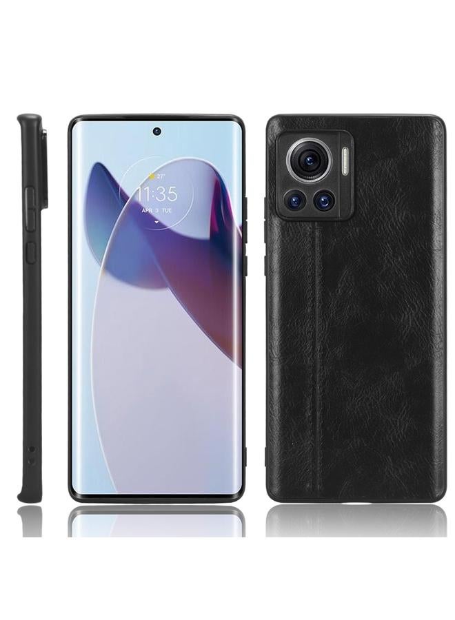 S-TOP Case For Motorola Edge 30 Ultra / Moto X30 Pro Sewing Cow Pattern Skin PC + PU + TPU Phone Case - Image 1