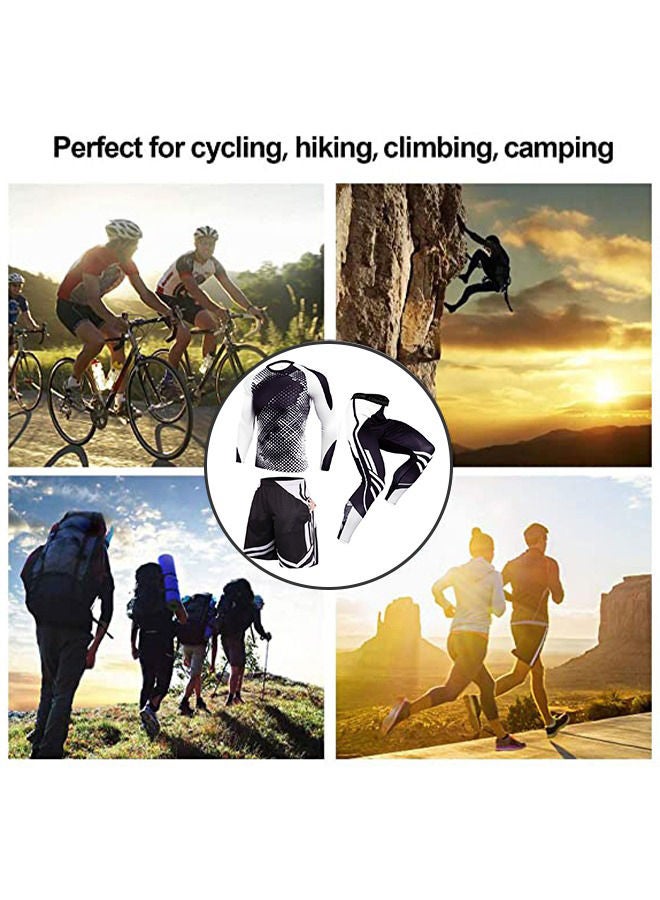 GROIC 4 Pieces Men's Cycling Suit Riding Clothes with Bicycle Long Sleeves Shorts Padded Pants and Pad Also for Boxing Hiking Running and Ball Sport - Image 3
