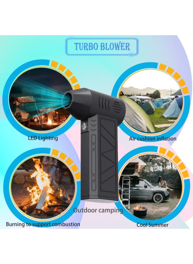 Cordless Powerful Handheld Air Blower, Portable Turbo Jet Fan with LED, Ideal for Outdoor Cleaning and Drying - Image 5