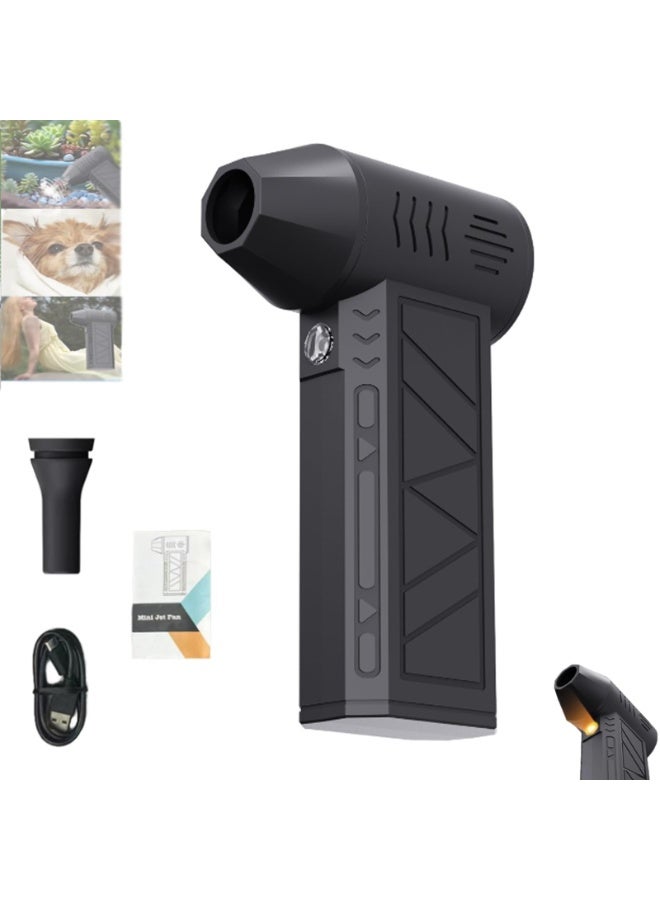 Cordless Powerful Handheld Air Blower, Portable Turbo Jet Fan with LED, Ideal for Outdoor Cleaning and Drying - Image 1