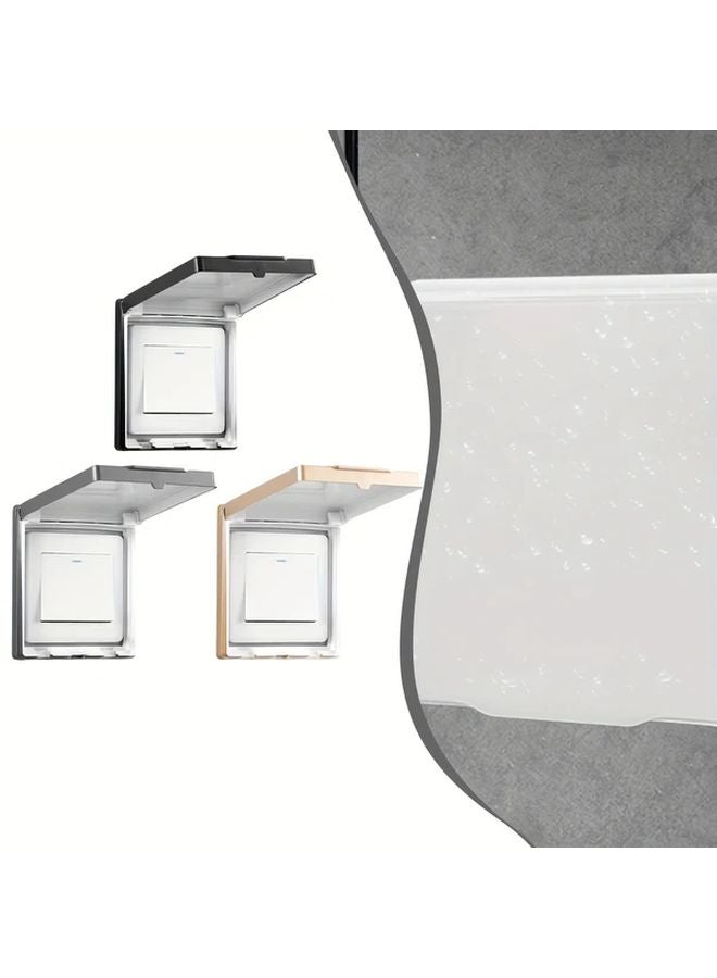 4pcs White 86 Type Ultra Thin Waterproof Electrical Outlet Covers Oil Rubbed Finish - Image 5