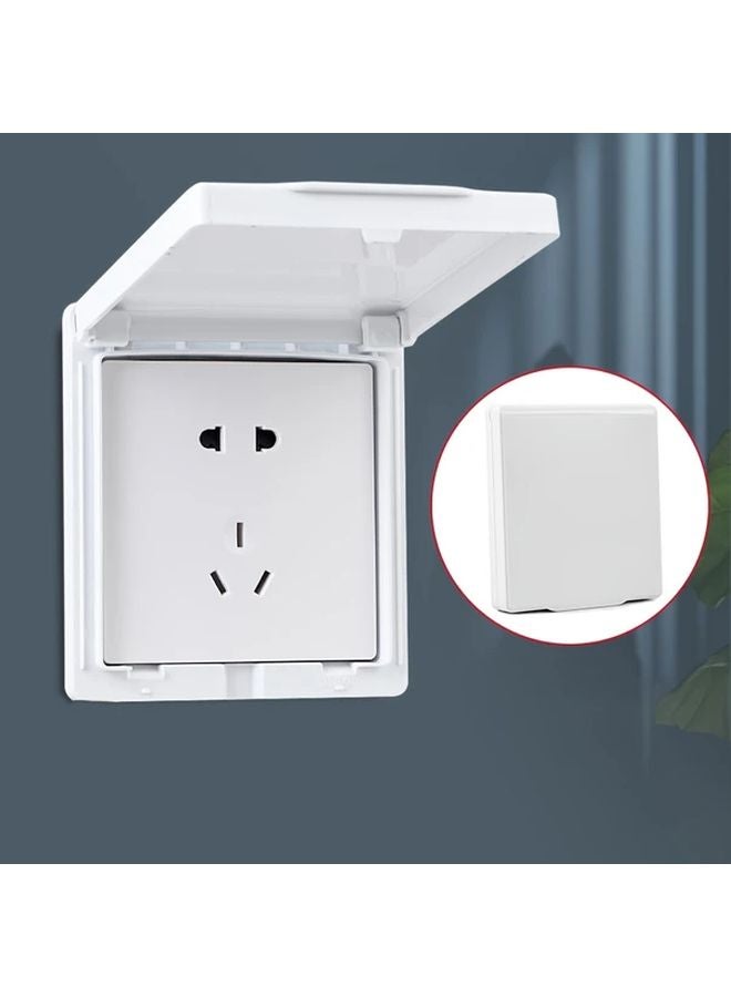 4pcs White 86 Type Ultra Thin Waterproof Electrical Outlet Covers Oil Rubbed Finish - Image 2