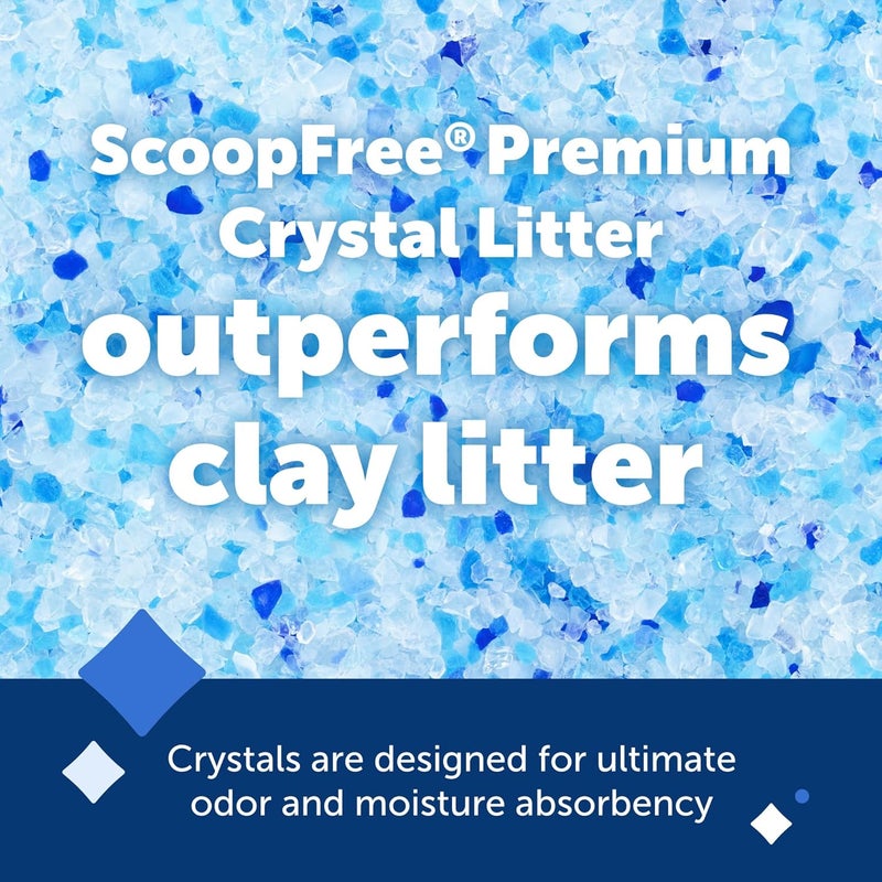 PetSafe ScoopFree Premium Crystal Cat Litter - Outperforms Clay Litter - Refill Packs - Reusable Tray Compatible - Fresh Scent - 4.3 lb Bags - 2 Pack - Image 2