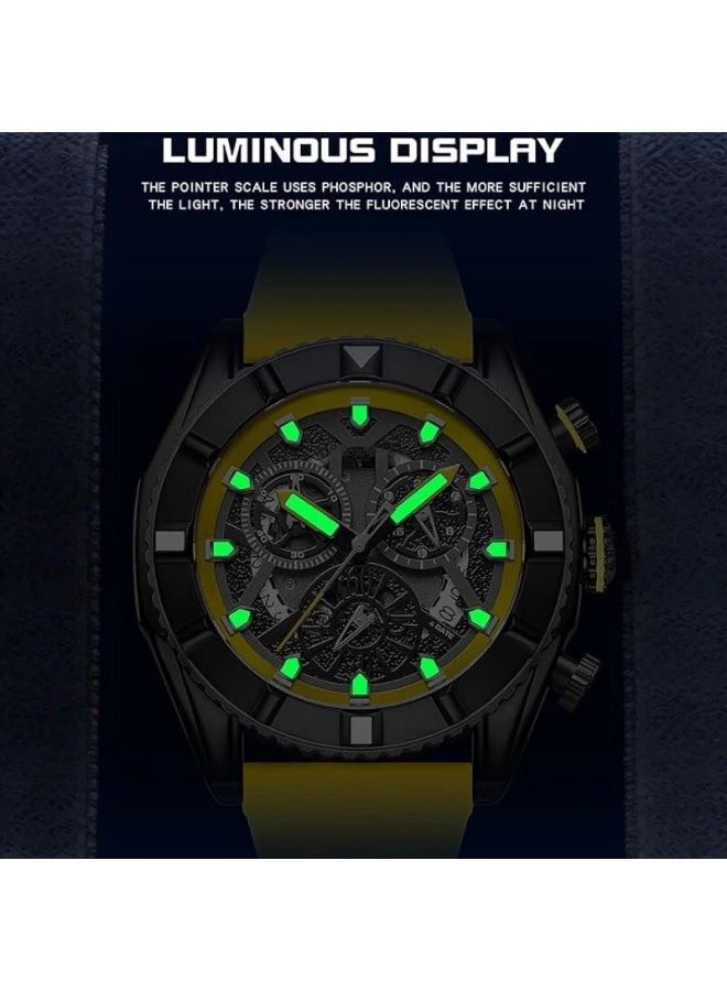 ميني فوكاس ساعة ميني فوكس MF2209G كرونوغراف رياضية أخضر وأسود - Image 3