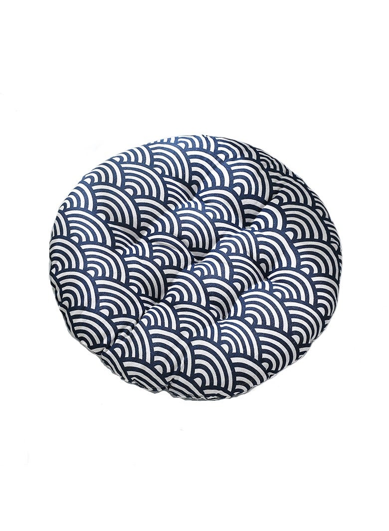 آنا وسادة دائرية مريحة من القطن والكتان للمكتب المنزلي - Image 1