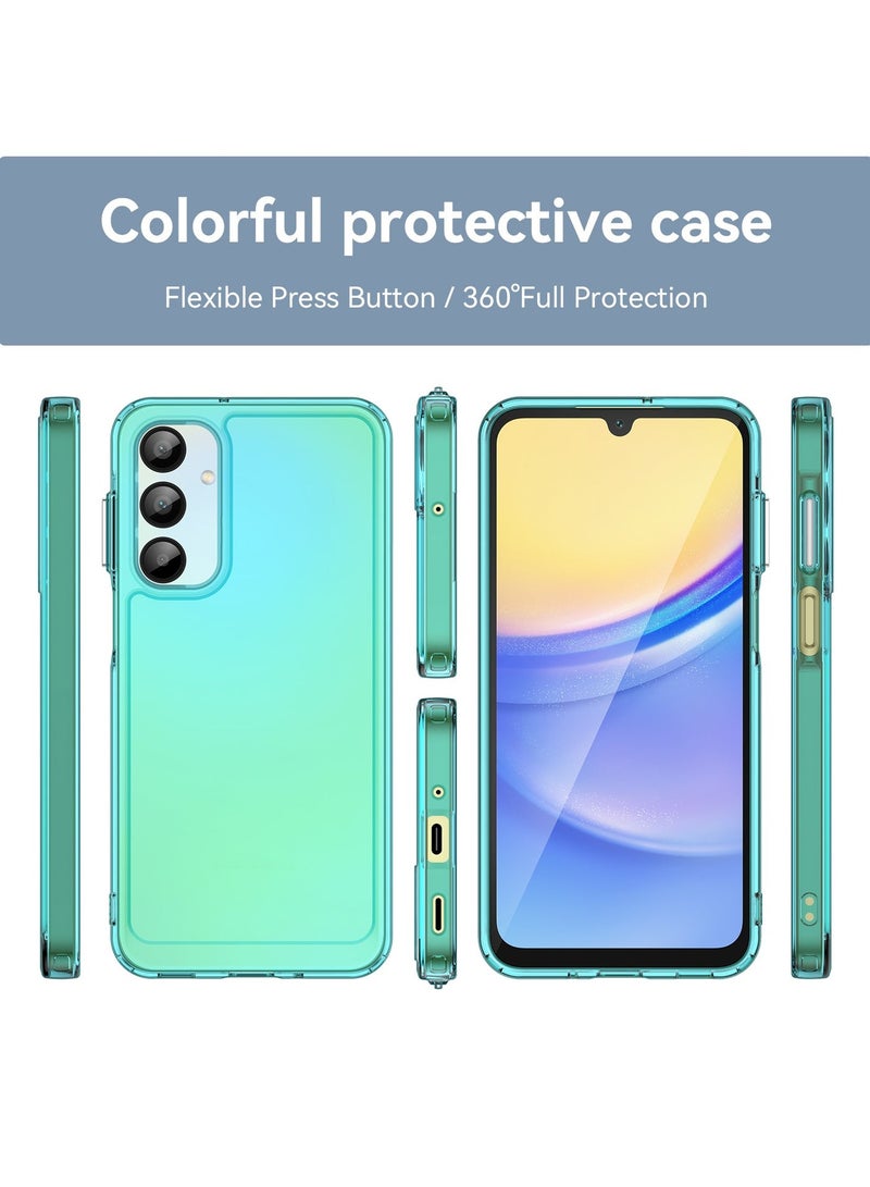 URBBKING Soft Clear Flexible TPU Phone Cases, Shockproof Transparent Bumper Cover Slim Thin Phone Case for Samsung A16 5G Blue - Image 2