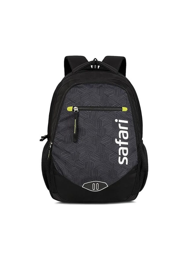 Safari Tribe 35 Ltrs Large Laptop Backpack with 3 Compartments, Water Resistant Fabric - Black (TRIBE19CBBLK) - Image 1