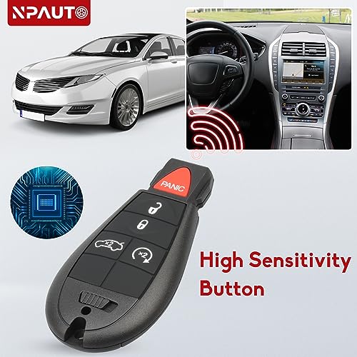 NPAUTO Key Fob Fobik Replacements for Dodge Challenger 2008-2014, Durango, Charger, Chrysler 300, Jeep Grand Cherokee Truck Keyless Entry Remote Control Start Car Key Fob (M3N5WY783X, 433 MHz, 2-Pack) - Image 5